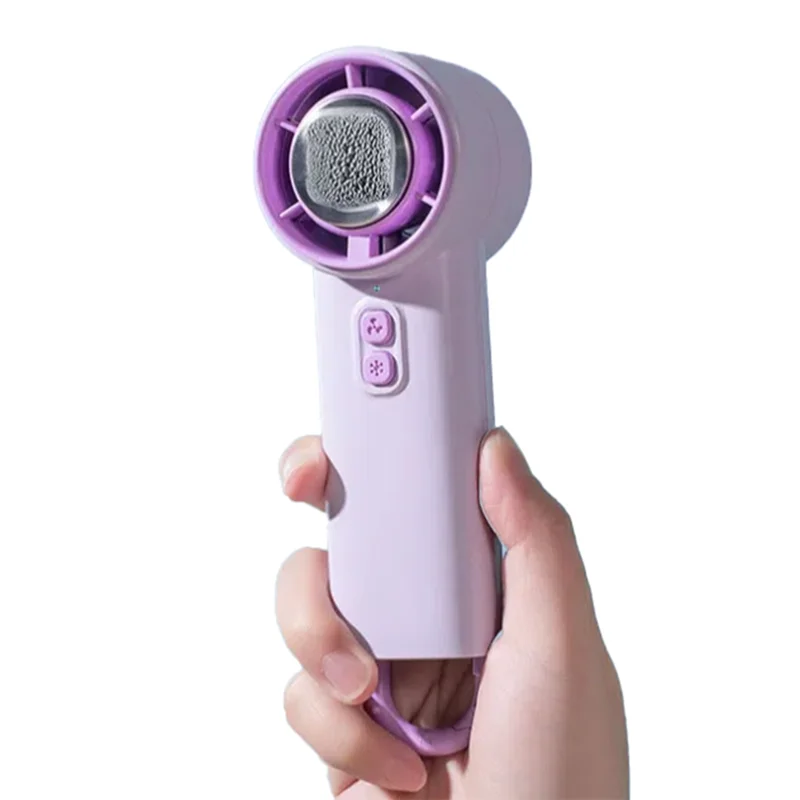 ABJY-고속 냉각 팬 터보 폭력적인 휴대용 미니 팬 등산 버클 접이식 소형 팬 보라색