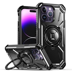 Military Grade Protection Rugged Magsafe Case For iPhone 16 Pro Max 11 12 13 14 Pro 15 Plus Defender Magnetic Bracket Armor Case
