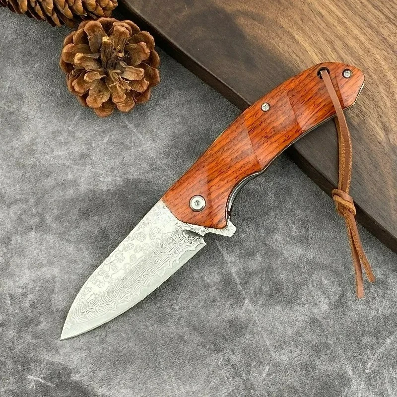 

Новый F340 5cr лезвие из палисандра с ручкой, универсальный нож для кемпинга, охоты, выживания, уличный фруктовый кухонный инструмент EDC