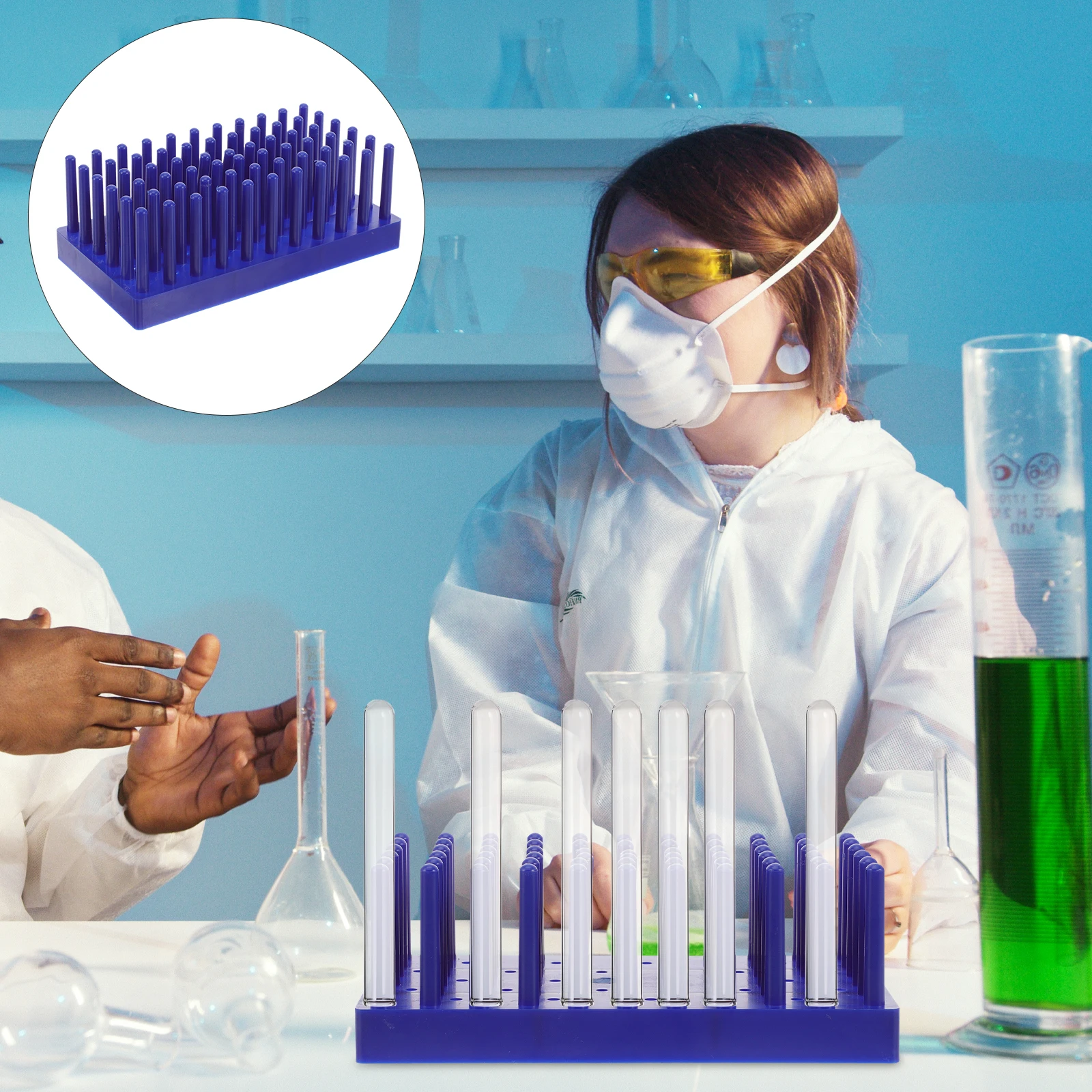 

Side Oil Rack Test Tube Storage Holder Plastic Peg Plastic Test Tube Holder Rack Bottle Drying Hanger Craft DIY Toy