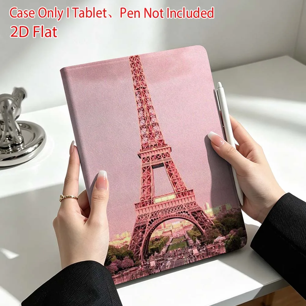 Pink Eiffel Tower pattern Soft For Lenovo Xiaoxin Pad Pro Tab P12 P11 11 13 11.2 inch K11 Plus Pen Tray Tablet Case