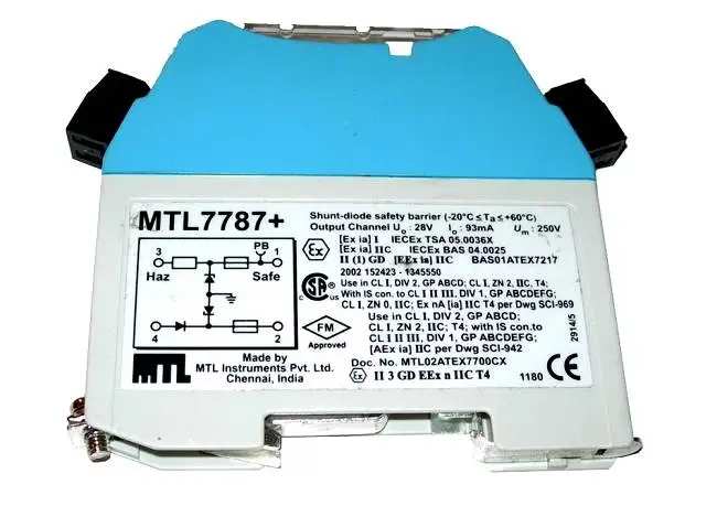 MTL7787+ MTL Safety Barrier , MTL 2 Channel Zener Diode Barrier 300 Ohm