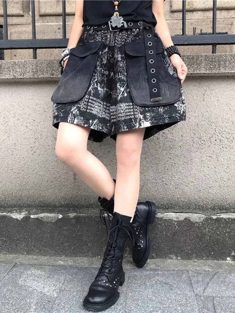 

Короткие джинсовые брюки для женщин с карманом на талии Мешковатые широкие джинсовые шорты с принтом для женщин Эластичные горячие низкие цены Новые элегантные удобные