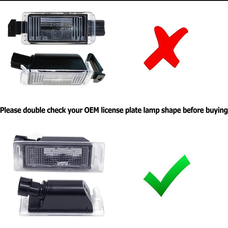 2x LED رقم الترخيص لوحة ضوء لأوبل فوكسهول موكا X إنسيجنيا الرياضة بجولة كاديلاك جي إم سي شيفروليه كروز كامارو كورفيت