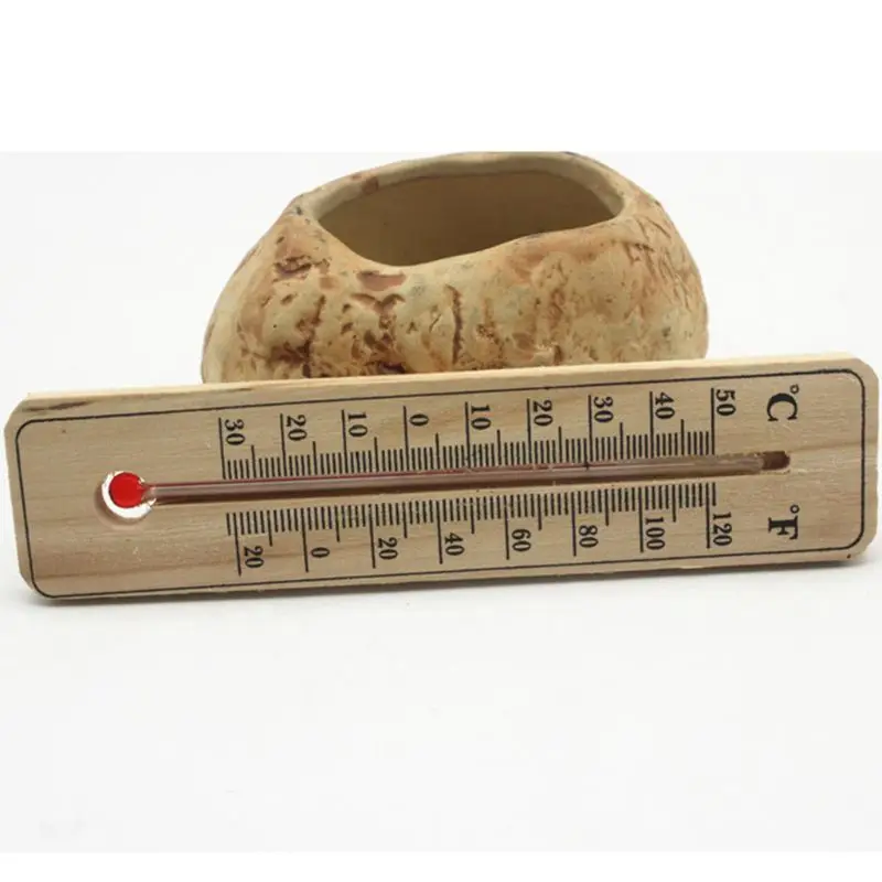 Wall Hang Thermometer Indoor Outdoor Garden House Garage Office Room Hung Logger -30~50℃/-20~120℉ wood color Wall hung