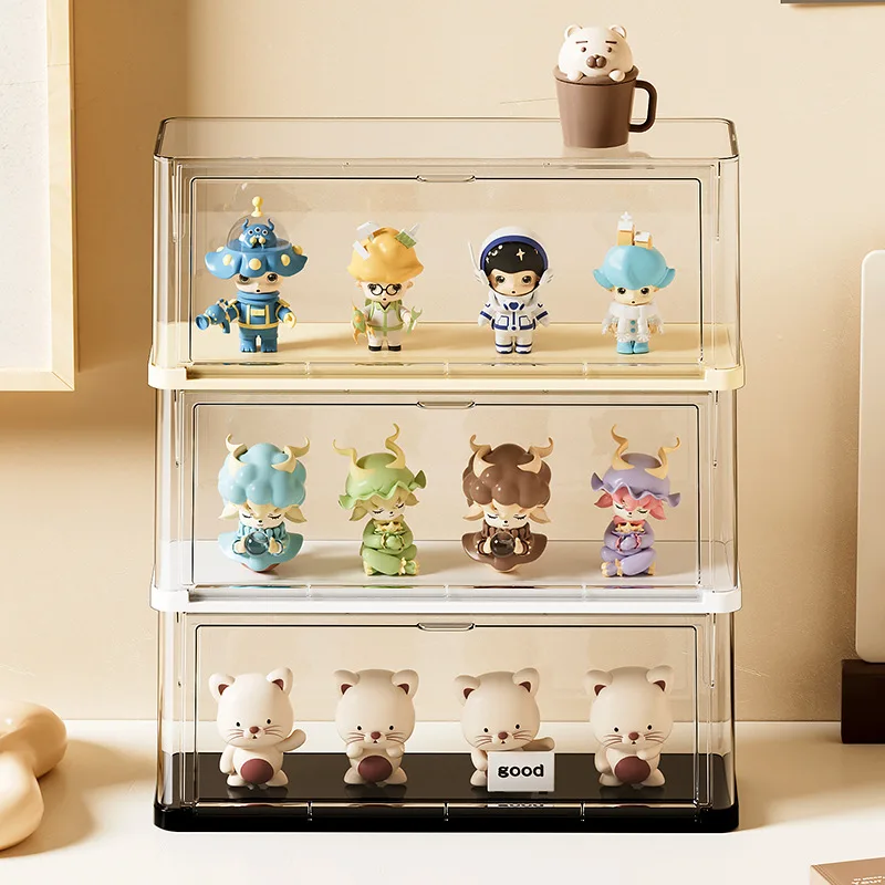 

Unique Personalized Clear Storage Box w/ Base. Customize for toys, collectibles. Transparent, durable, keeps space neat.