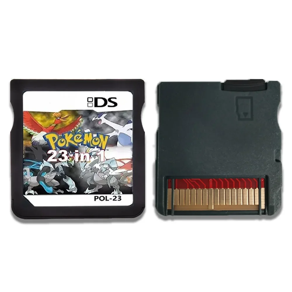 DS Video Game Cartridge (R4 Memory Card Version) Pokemon HeartGold SoulSilver Black White for NDS/2DS/3DS/NDSL