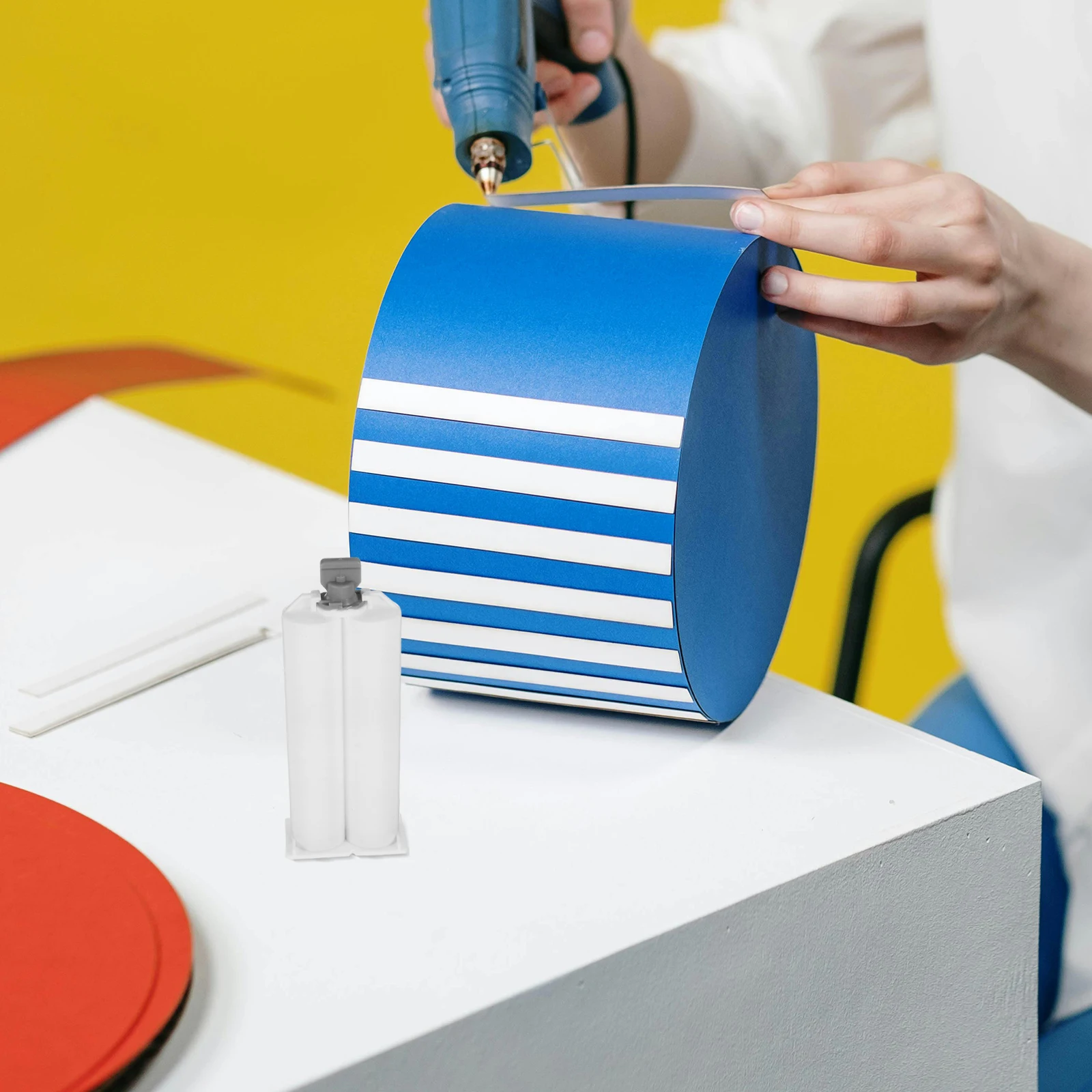 

4pcs Reusable Ab Glue Mixing Tubes Empty Epoxy Plastic Glue Mixing Barrel Refillable Sealant Replacement Tube Portable