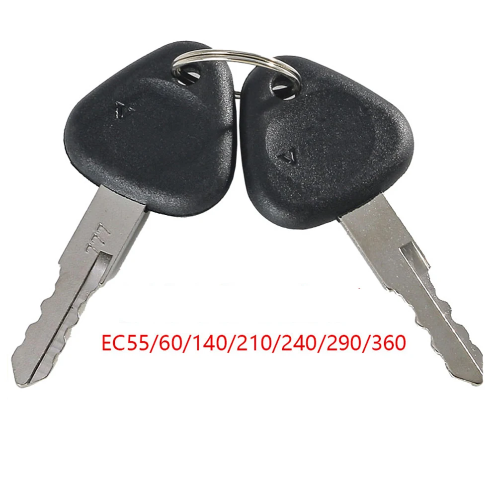 

2 Pcs/lot 777 Heavy Equipment Key For EC55 60 140 210 240 290 360 Excavator Parts