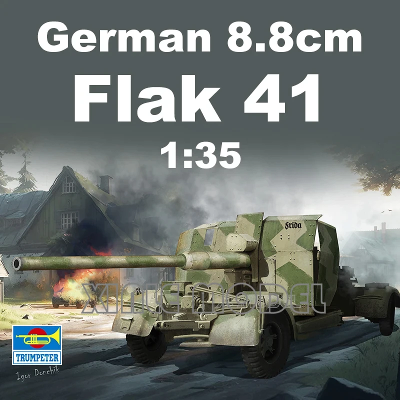 Trumpeter Plastic Assembled Scale Model Kit TP02358 Flak 41 88mm Anti Aircraft Gun from Germany 1/35