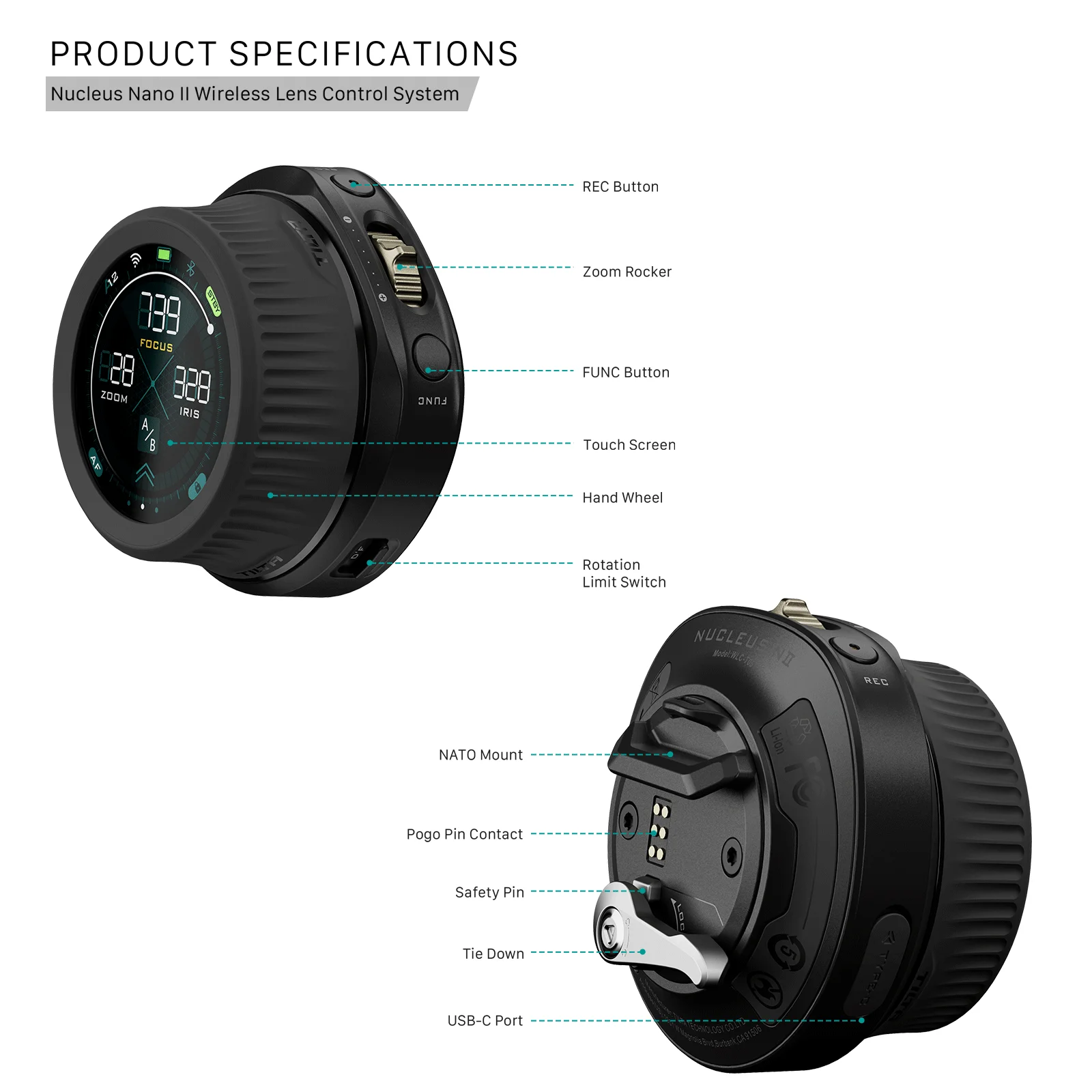TILTA Nucleus-N 2.0 WLC-T05 نظام التحكم في العدسة اللاسلكية Nucleus-Nano اتبع التركيز لمحرك RS وNucleus-M #3
