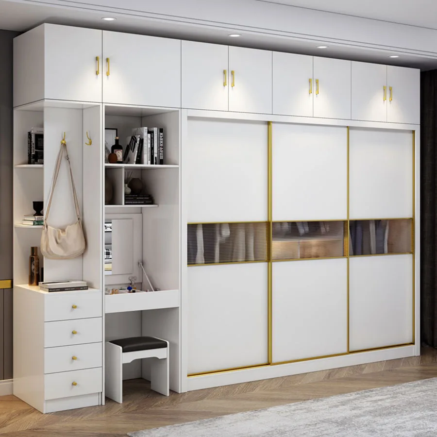 Nordic Bedroom Wardrobes Sliding Doors Big Large Capacity Pants Modular Vent Makeup Closet Luxury Garderobe Organizer Furniture