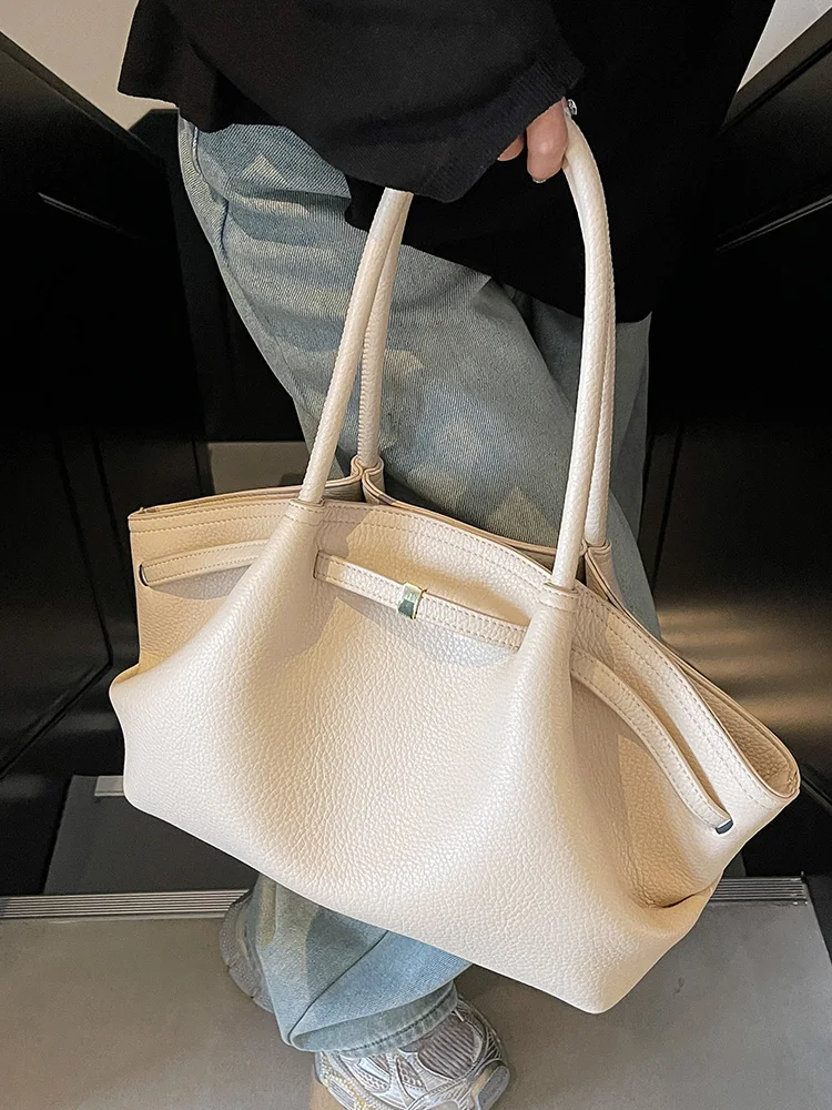 

Женская сумка-тоут большой вместимости, складная сумка для поездок на работу, повседневная сумка с одним ремнем, магнитной застежкой и мягкой отделкой из искусственной кожи