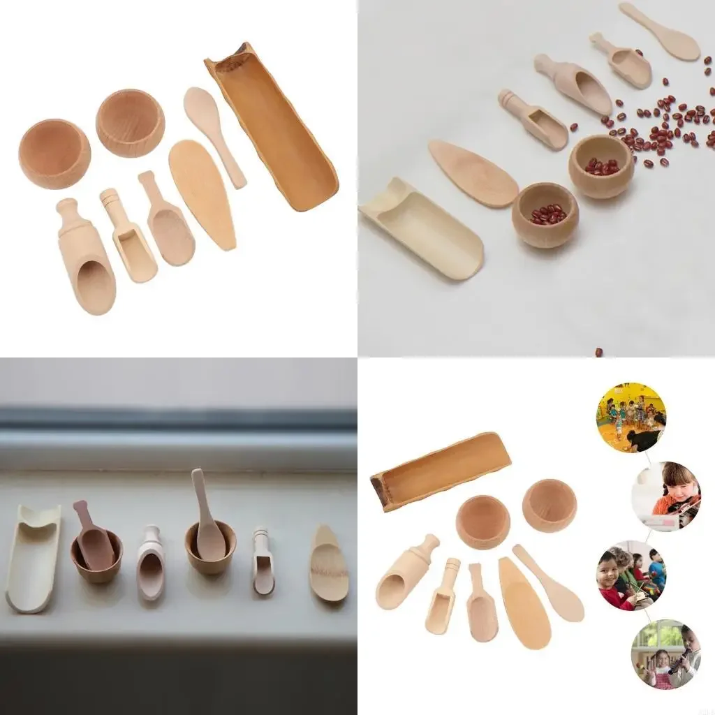 Gỗ Cảm Quan Dụng Cụ Nhà Bếp Đồ Chơi Giáo Dục Cho Trẻ Mầm Non Tập Trung Phát Triển Và Làm Dịu Giả Vờ Chơi Hoạt Động Đồ Chơi 15UB