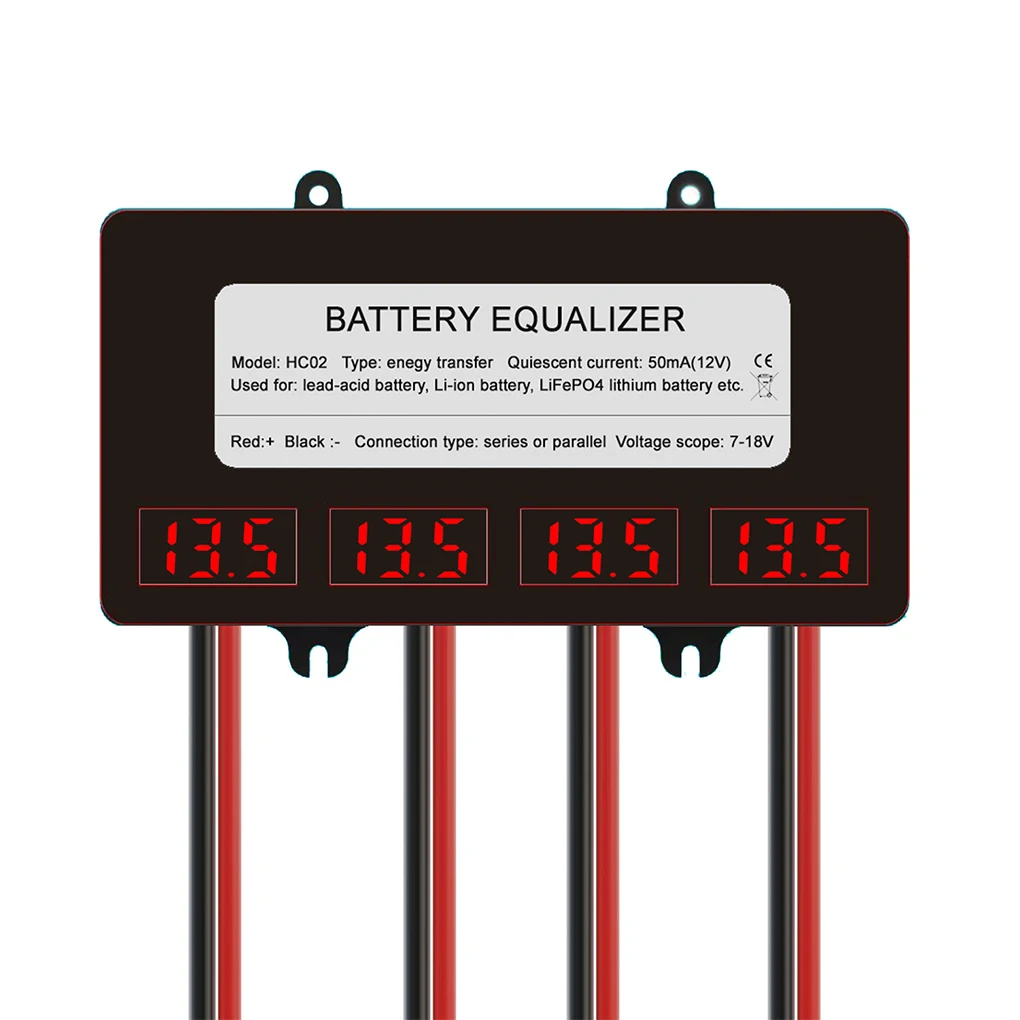 48V Battery Equalizer Battery Equalizer Digital Display 4 X 12V Battery Balance Convenient Efficient