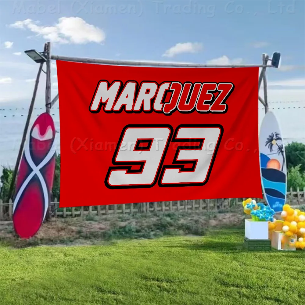 M-Marquez 93 أنيمي الرسم البياني العلم لغرفة المعيشة المنزل النوم ديكور فني ديكور راية #5