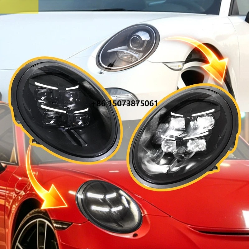 JUSHUN LED Headlamp Assembly for  911 13-18 Front Light Assembly DRL Turn Signal Car Accessories