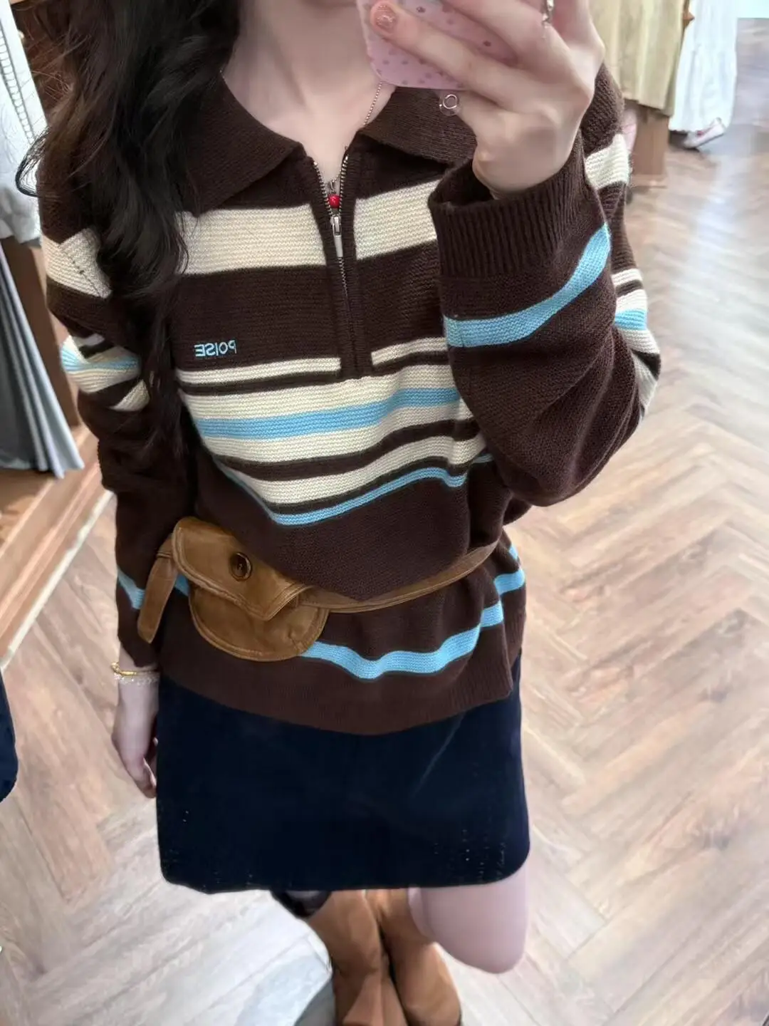 

plus Size Women's Faion Set Autumn Striped Knitted Top High Waist Skirt Comfortable Elastici Vintage Sle Casual Wear