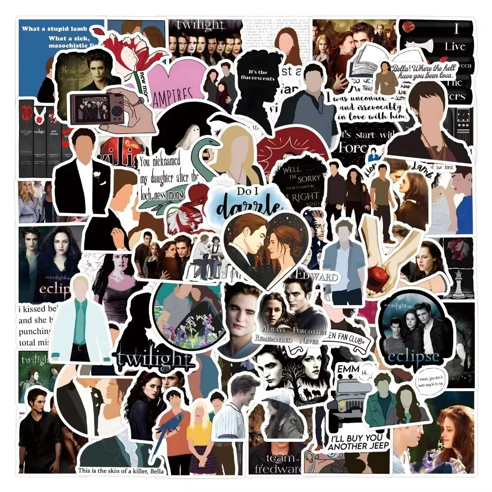 110 قطعة من ملصقات الشفق لتزيين الكتابة على الجدران ولوح التزلج والثلاجة والدراجات النارية وكوب الماء وملصقات قابلة للإزالة