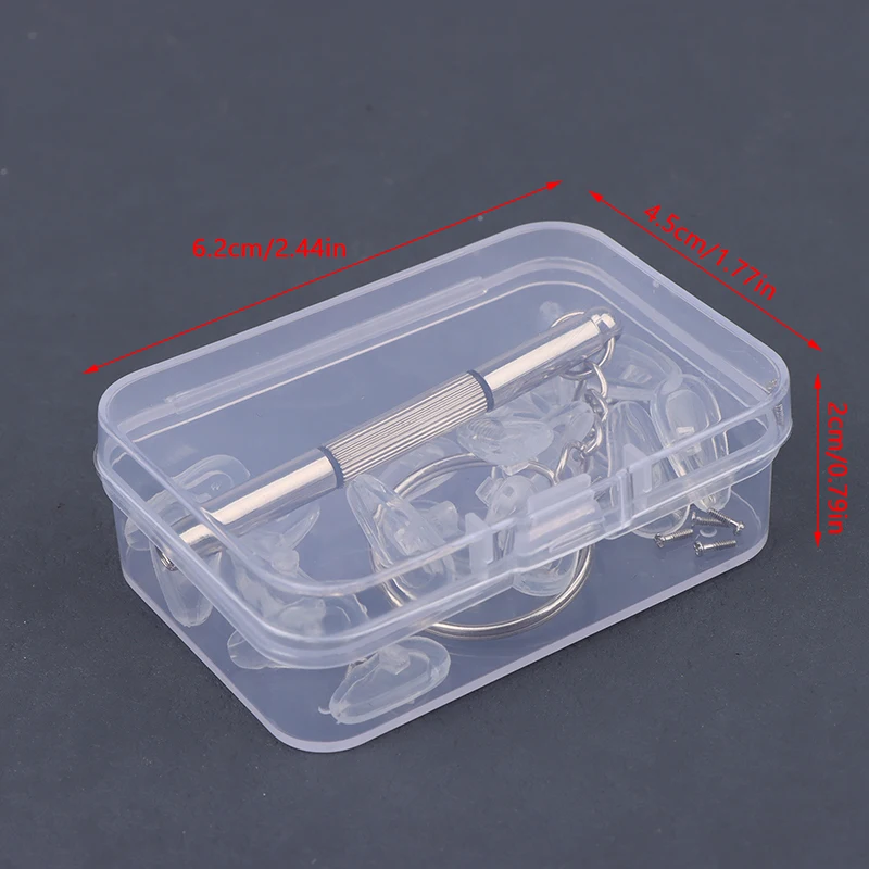 1Set Glasses Nose Pad Set Silicone Airbag Soft Air Glasses Accessories Non-Slip Air Cushion Boles With Screws And Screwdrivers