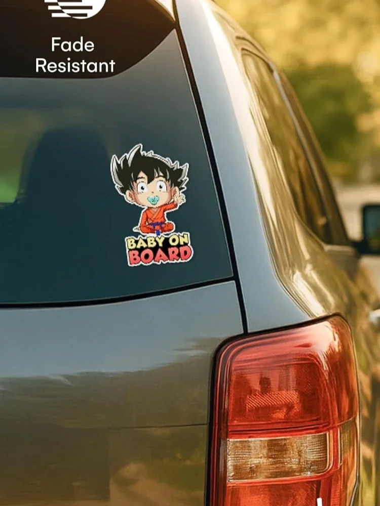 Dragon Ball Goku Baby in The Car Aufkleber für Autos – Baby-Schilder für Auto, SUV, LKW, Vans, Wohnmobile