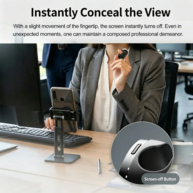 Scrolling Ring Remote Control Air Mouse Touchscreen Bluetooth Remote Control Mobile Phone Camera Controller for Selfies &Videos