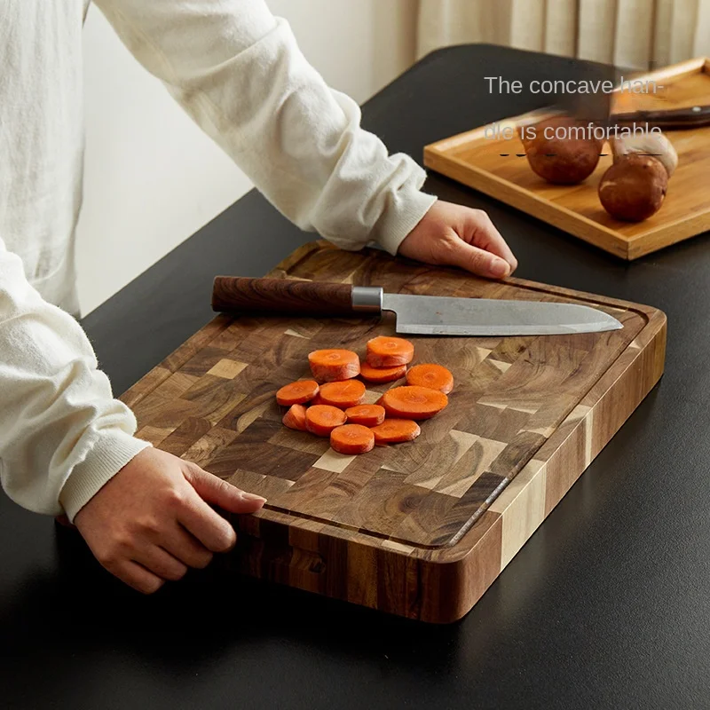 Acacia wood cutting board, kitchen household antibacterial and mildew resistant solid wood chopping board