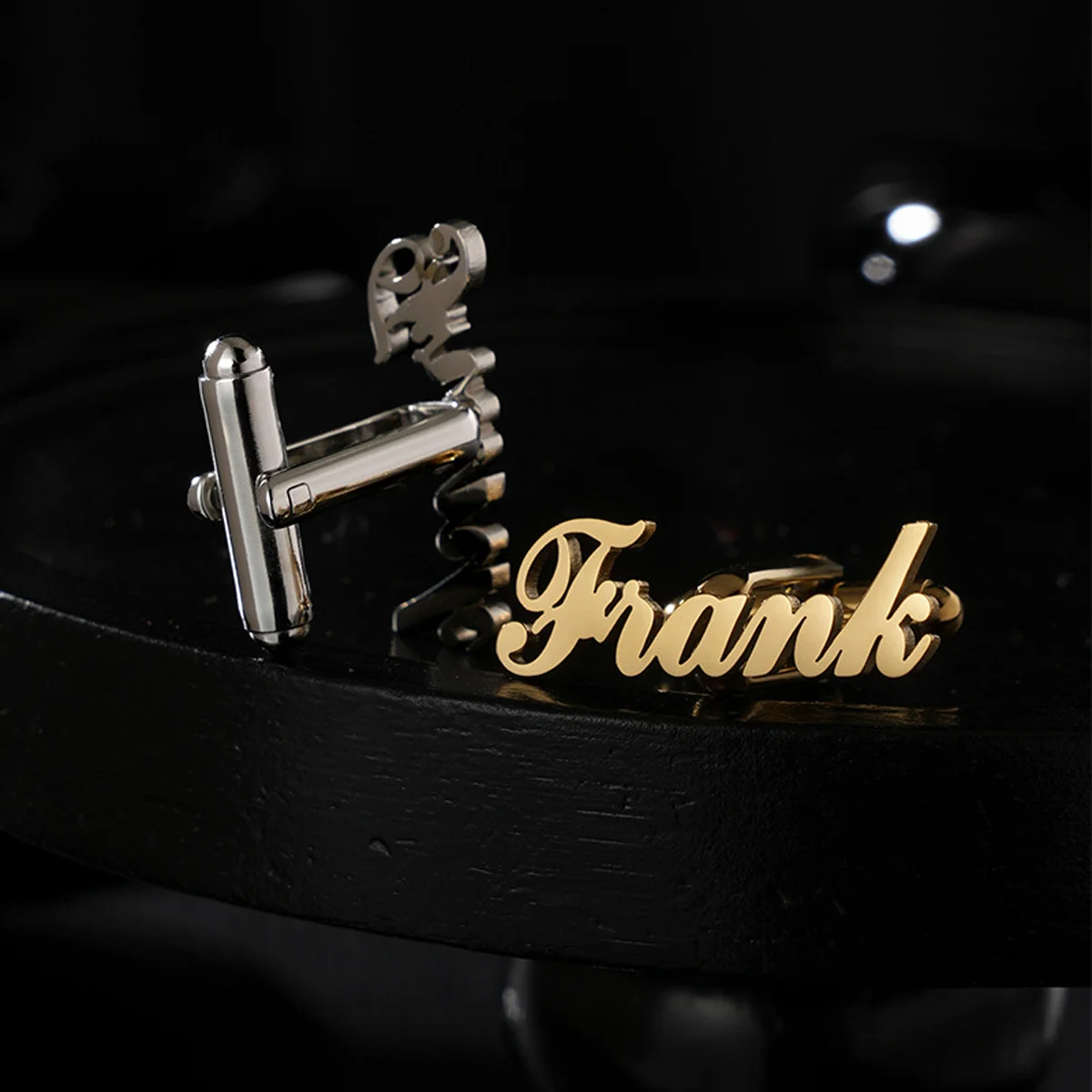1 Pair Custom Name Cufflinks Men Elegant Nameplate Cuff-link Suit Accessories Personalized Stainless Steel Jewelry For Dad Gifts