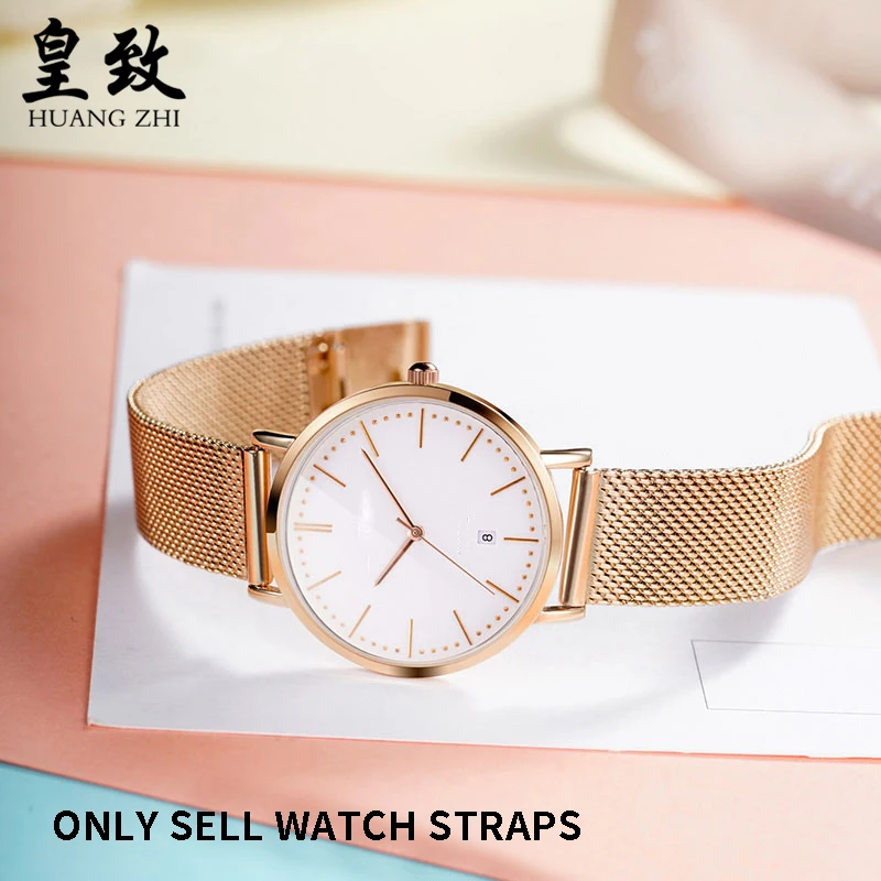 Женский Сверхтонкий браслет из нержавеющей стали с пряжкой, 6, 8, 10, 12, 14, 16 мм