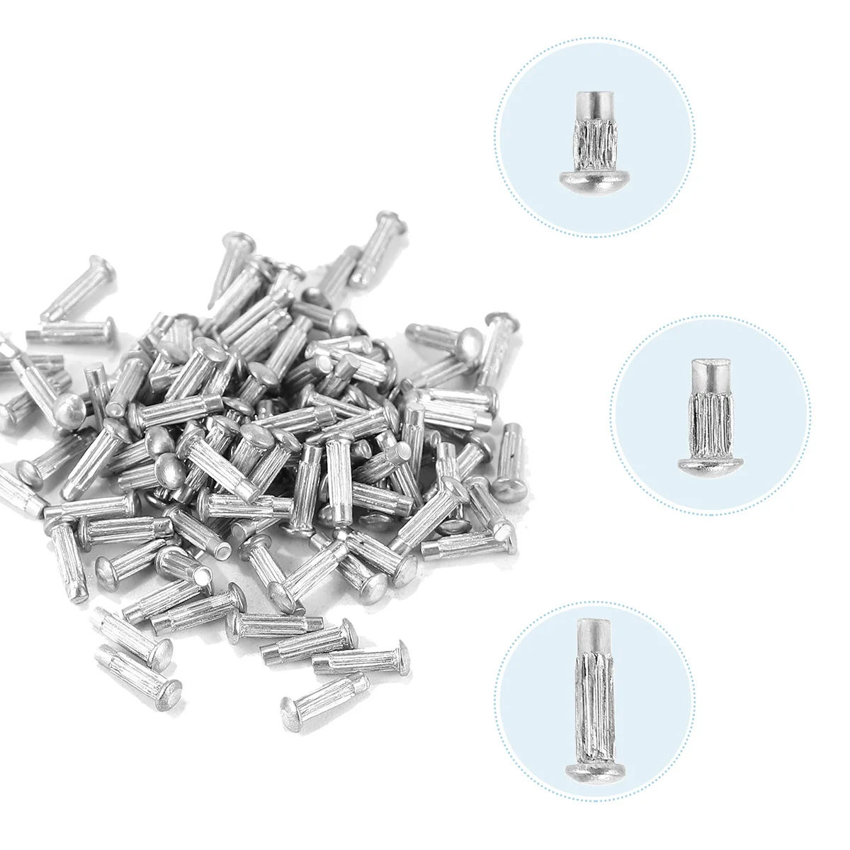 

1500Pcs Knurled Solid Rivets Fixed Aluminum Alloy Semicircular Signage Solid Rivets Rust Resistant Durable Replacement
