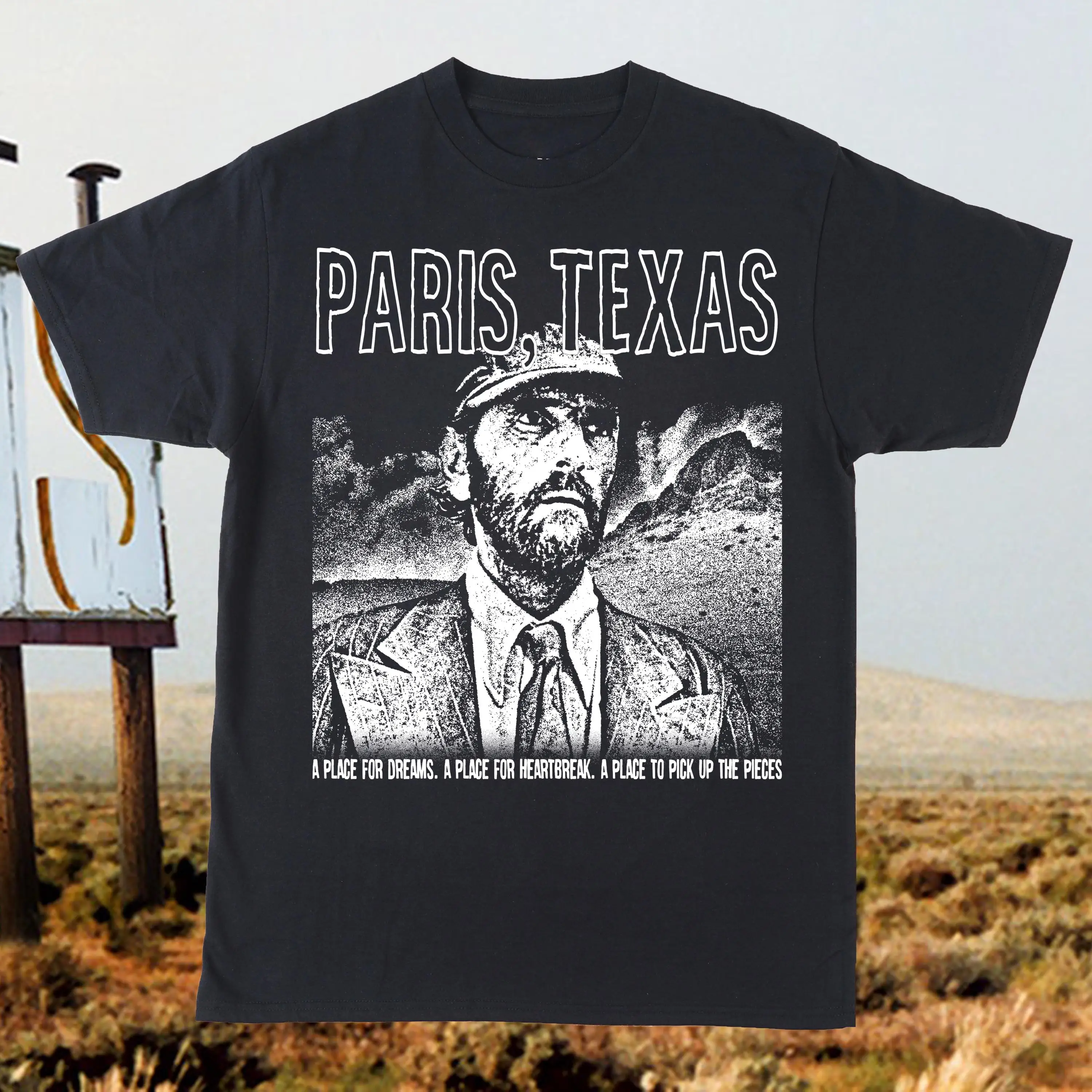 Paris, Texas Tshirt Wim Wenders Movie Tshirt Road Movies Summer Men's and Women's Loose and Breathable T-shirt Top