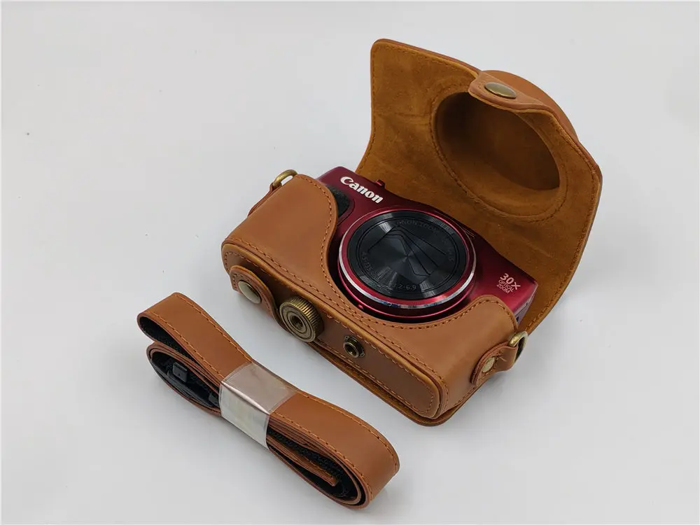 Pu レザーカメラケースキヤノン PowerShot SX710 SX710HS SX700