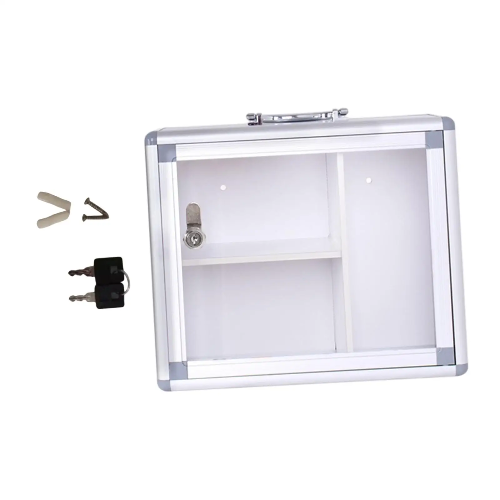First Aid Kit Container Storage Bin Portable Aluminum Alloy Storage Case Storage Box for Camping Family Use Dorms Office Home