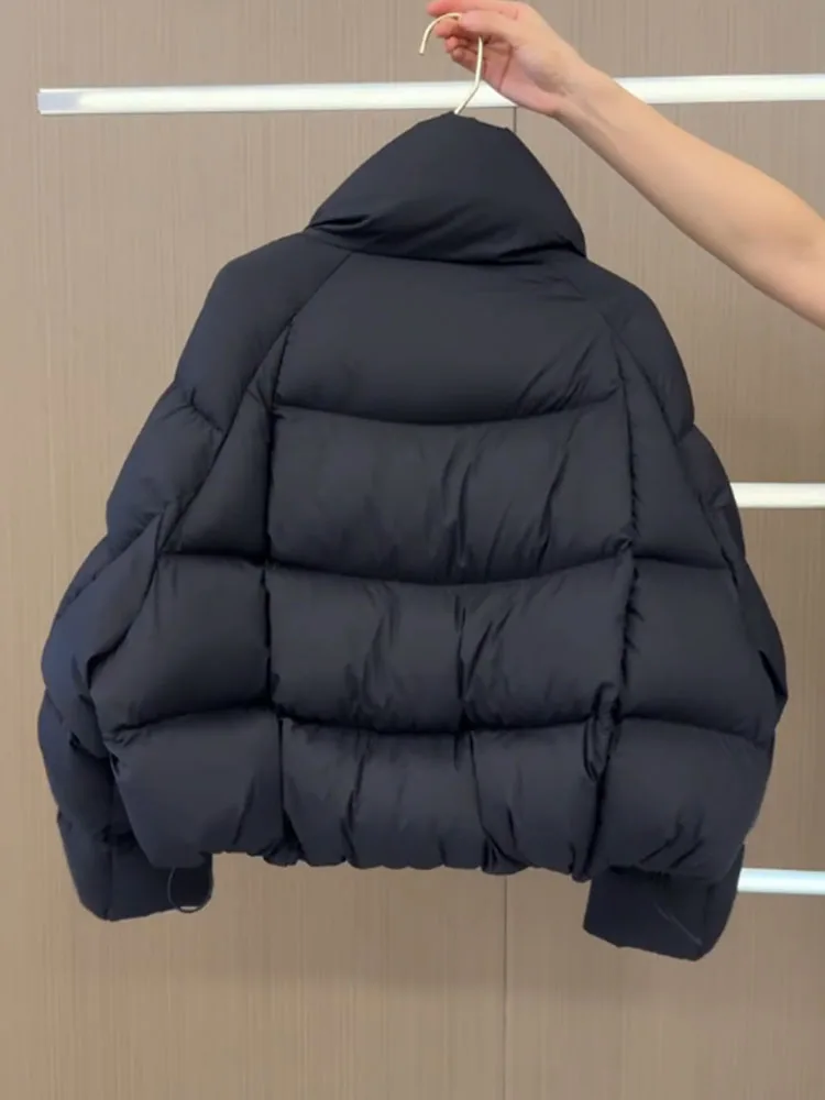 Sli ort Bla Damen Daunenjacke Korean Sle Bread Thi Oberbekleidung Winter 2025, neue Kollektion, hohe Taille, Polyesterfaser