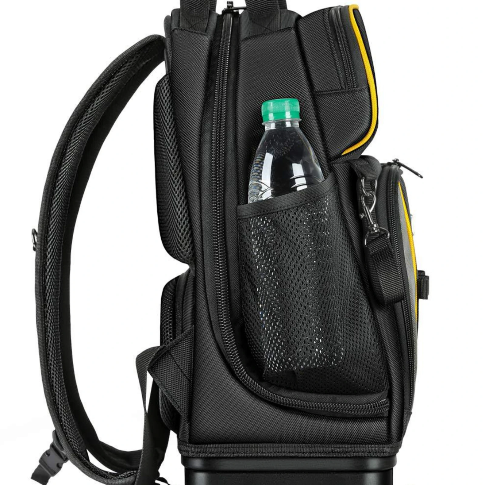Tool Backpack Padded Straps Molded Base Tool Backpack Carrying Bag Zippered Compartment Wear-Resistant