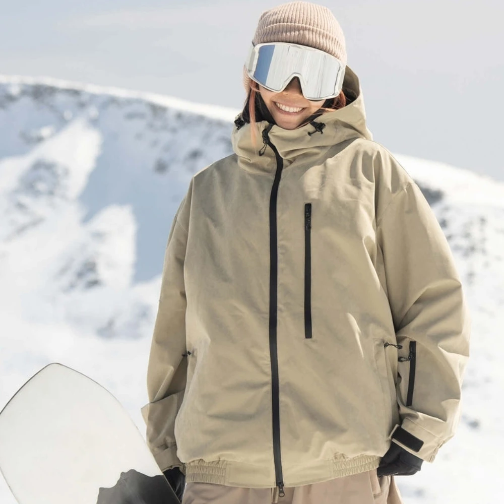 2025 جديد الحد الأدنى زوجين التزلج السترات تنفس فضفاض الثلوج القمم الحرارية يندبروف المرأة معطف الشتاء الرياضة في الهواء الطلق هوديس #2