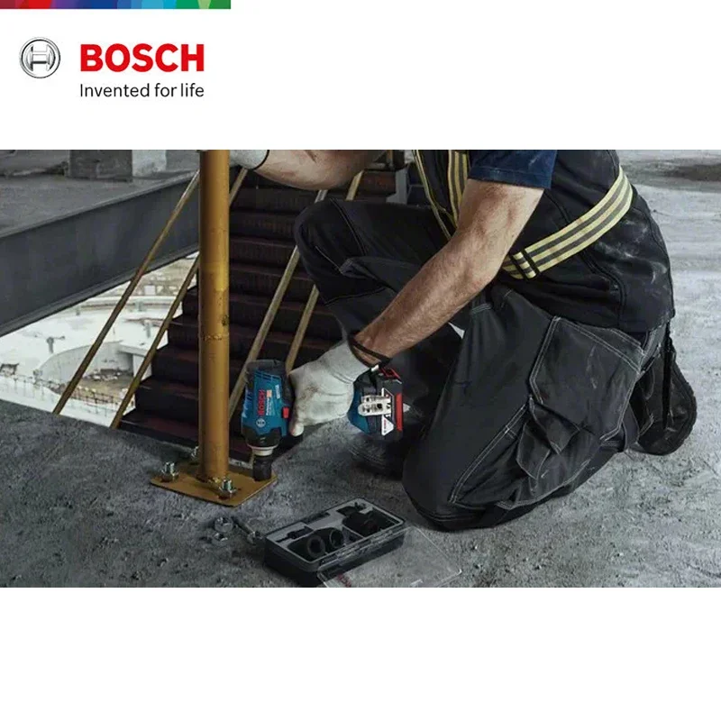 BOSCH GDS 18V-400 Impact Wrench 18V Brushless Lithium Battery 5.0AH 400N.m High Torque Rechargeable Electric Cordless Power Tool