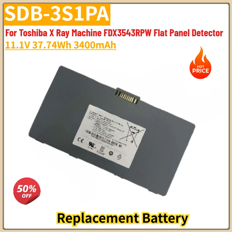 

Высококачественный аккумулятор SDB-3S1PA 11.1V 37.74Wh 3400mAh для рентгеновского аппарата Toshiba FDX3543RPW с плоскопанельным детектором, новый.