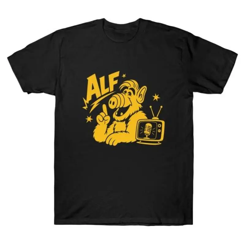ALF Gordon Shumway Graphic T‑Shirt Unisex 80s Retro Sci‑Fi Comedy Sitcom Melmac Alien Life Form Print Tee Short Sleeve Tops