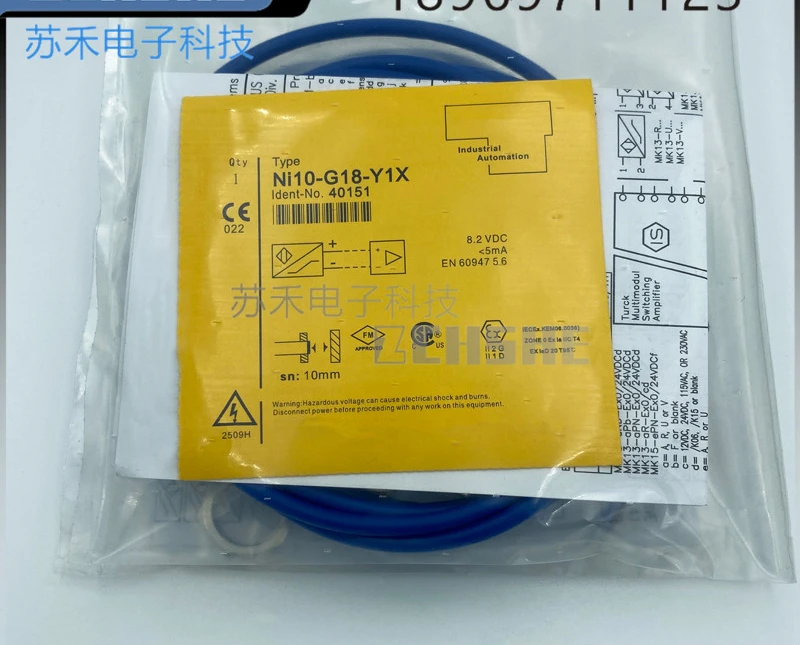 New explosion proof proximity switch BI5 G18 Y1X/NI10-G18 Y1X 8.2V intrinsic safety type