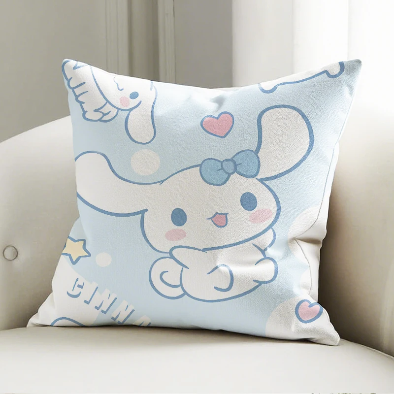 

Sanrio Cinnamoroll Pillow Cover Polka Dot Pattern Decorative Cushion Sofa Bedroom Kids Fan Gift