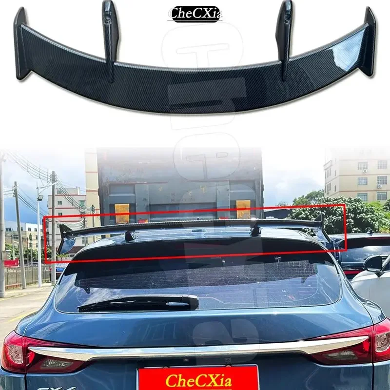 Trunk Spoiler Universal Carbon Surface Car Tail Rear Trunk Wing ABS Material for Mazda CX-4 CX-30 CX-5 Generic Type