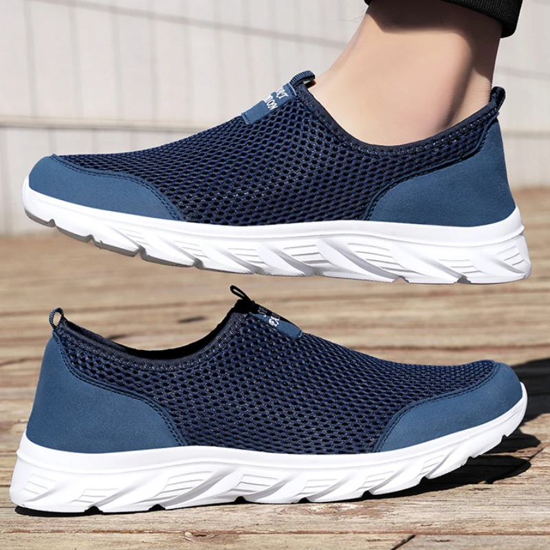 YRZL Summer Men Casual Sport Shoes Lightweight Breathable Mesh Sneaker High Quality Running Shoes Comfortable Footwear for Man