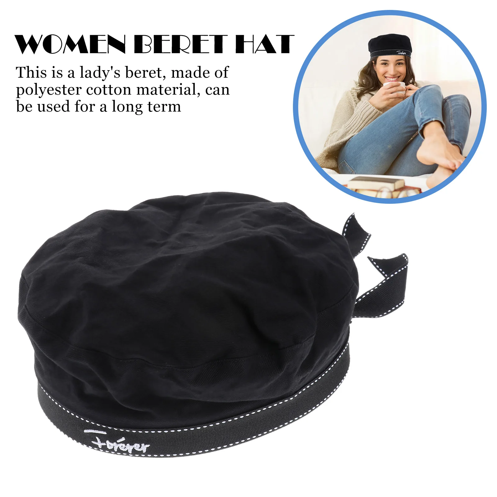 

Girls Women Beret Navy Cap Hats Sailor Uniform Japanese Style Decorative Polyester Cotton Cute Child Birthday Gift Matching