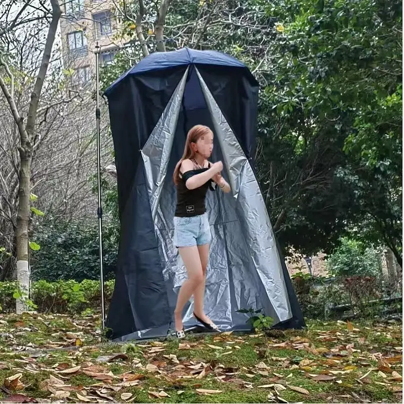 Multifunctional Bracket Umbrella Tent, Outdoor Camping Fishing Mobile Toilet Shower Changing Privacy Shelter