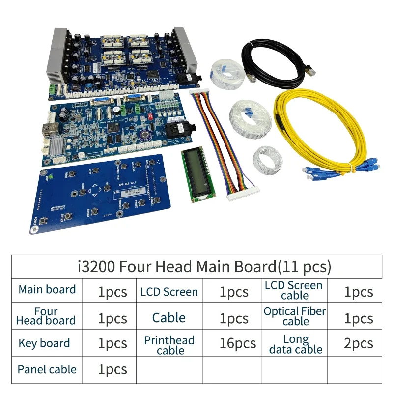 The ECO-Solvent Printer Net Work Version  Four Head I3200 Conversion 4 Heads  Whole Set Hoson Board I3200 Head Kit