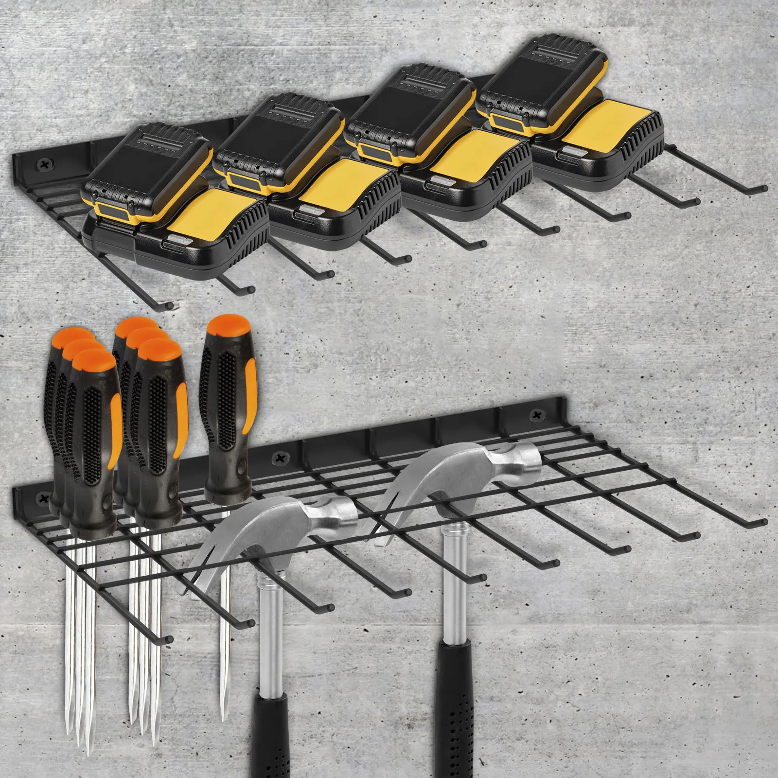 2Pcs Power Tool Lagerung Rack Carbon Stahl Halten Wand Garage Werkzeug Halter Rostfrei Bohrer Regal