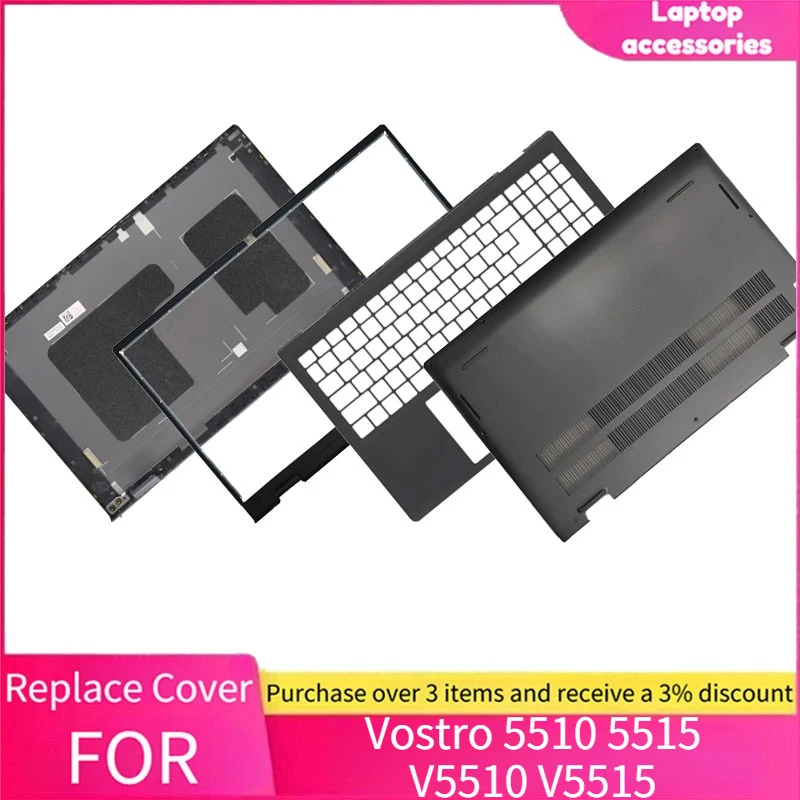 For Dell Vostro 5510 5515 V5510 V5515 Laptop LCD Screen Back Cover Front Bezel Palmrest Lower Bottom Case 0N1D5W
