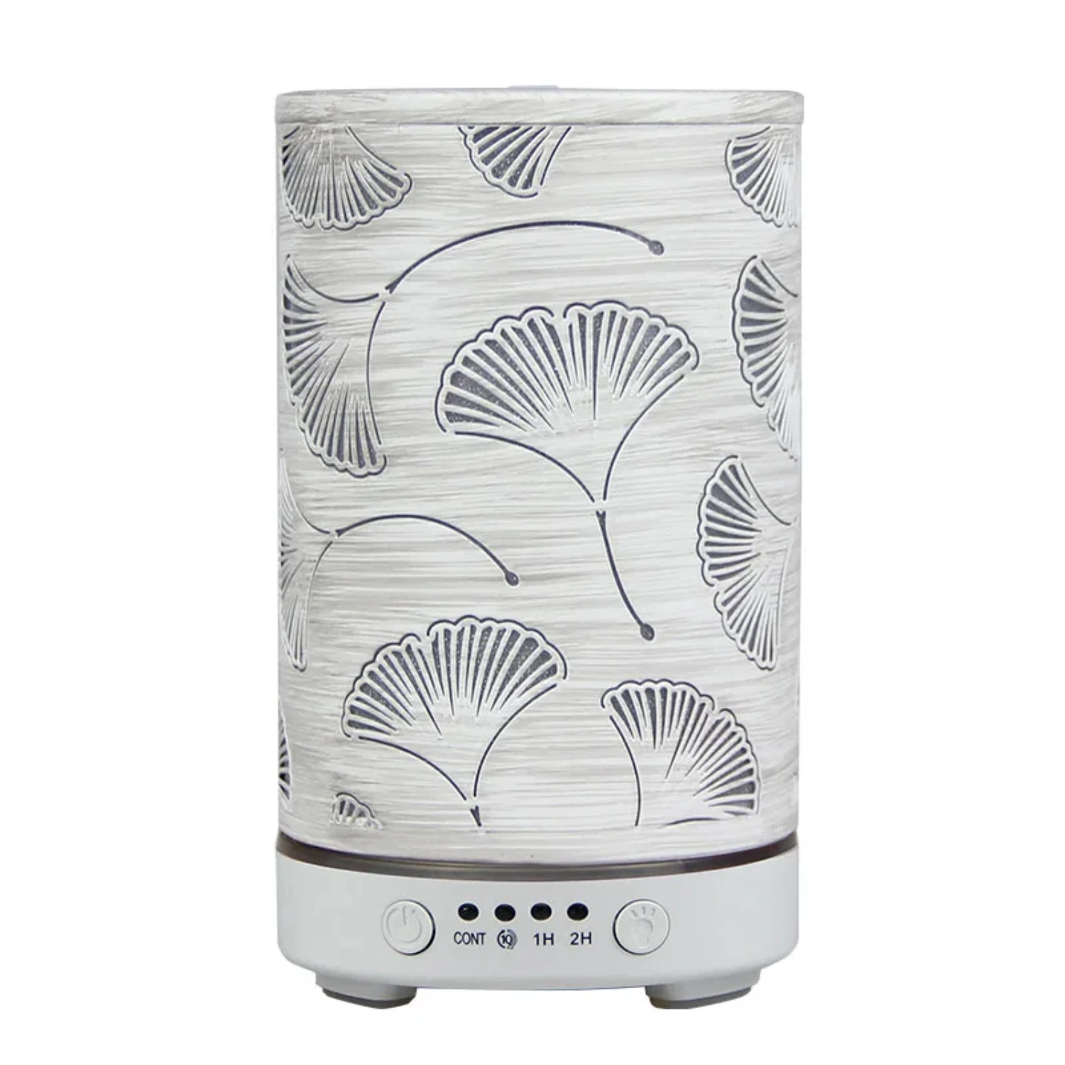 

Ultrasonic Air Humidifier Leaf Pattern Brushed 100ML Aromatherapy Atomized Essential Oil Diffuser 7 Color Light