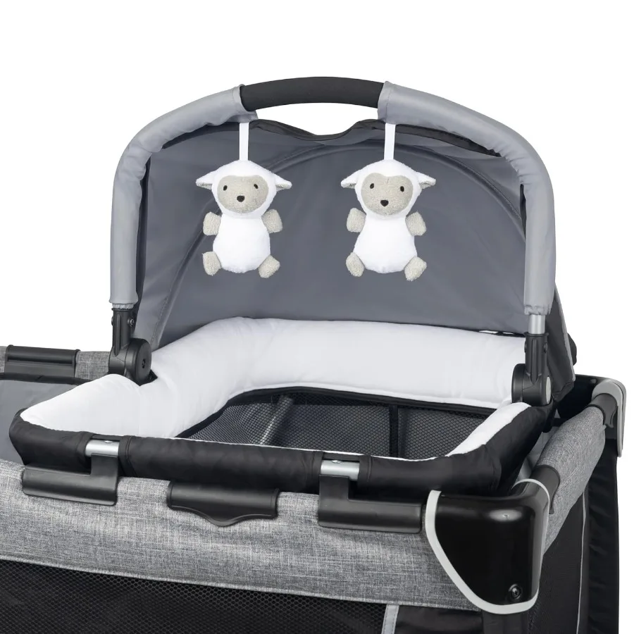 Centro della scuola ritiro con due vaschette Rock A Bye rimovibili, organizer per fasciatoio e centro musicale con cantiera notturna